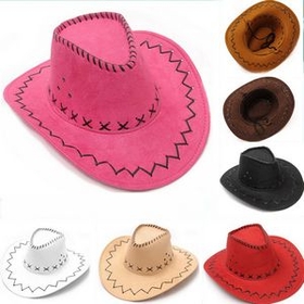 Custom Summer Sun Protection Cowboy Hats Unisex Style, 23" Diameter