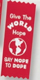 Custom Stock Drug Free Ribbon Award (Give The World Hope Say Nope To Dope), 2