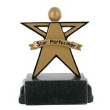 Blank Star Performer Award Scholastic Resin Trophy, 5 1/4