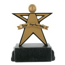 Blank Star Performer Award Scholastic Resin Trophy, 5 1/4" H(Without Base)