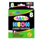 Blank 8 Pack Jumbo Neon Crayons - Assorted Colors