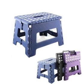 Custom Plastic Folding Stool, 11 2/5" L x 8 3/5" W x 8 3/5" W