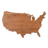 Custom State Bamboo Cutting Board - USA, 17.5
