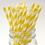 Paper Straws BLANK- 7.70" x .25" Biodegradable Yellow, Price/piece
