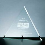 Custom Beveled Triangle Award w/ Aluminum Pole (Screened)