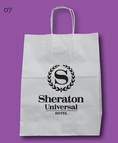 Custom White Shopping Bag (12"x9"x15.75")
