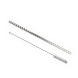 Custom Stainless Steel Straw -- Silver, 8 1/2