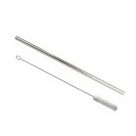 Custom Stainless Steel Straw -- Silver, 8 1/2" L x 1 1/4" Diameter