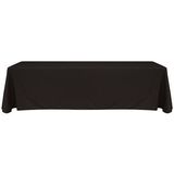 8' Blank Solid Color Polyester Table Throw - Black