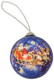 Custom Ball Ornament - Santa Sleigh, 2 5/8