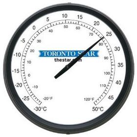 Custom 17" Round Wall Thermometer with Full Color Imprint