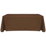 6' Blank Solid Color Polyester Table Throw - Chocolate
