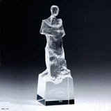 Custom Optical Crystal Van Gogh Trophy (Sandblasted), 3 1/8