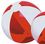 Blank 16" Inflatable Translucent Red and White Beach Ball