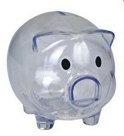 Custom Transparent Piggy Bank