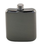 Custom Sleekline Pocket Flask, 6 oz., Black Chrome Plated, 5