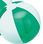 Blank 12" Inflatable Translucent Green and White Beach Ball
