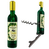 Custom Wine Bottle Corkscrew Opener - Green, 4.5