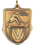 Custom 100 Series Stock Medal (Field Hockey) Gold, Silver, Bronze