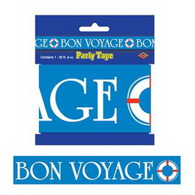 Custom Bon Voyage Party Tape, 3" W x 20' L