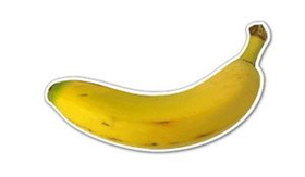 Custom Banana Magnet (7.1-9 Sq. In. & 30mm Thick)