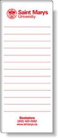 Custom 50 Page Magnetic Note-Pads with Medium Red Imprint (2.75"x7")