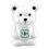 Custom 2-5/8"x2-3/8"x4" White Ceramic Bear Bank, Price/piece