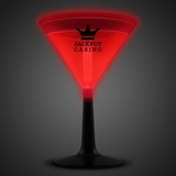 Custom 9 Oz. Glow Martini Glass - Red