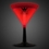 Custom 9 Oz. Glow Martini Glass - Red, Price/piece