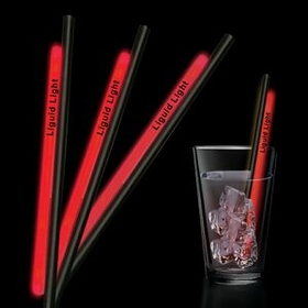 Custom 9" Red Glow Straw