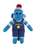 Custom Blue Sock Monkey (Plush) in Denim Overall 16