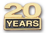 Custom Cutout 20 Year Stock Pin
