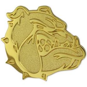 Blank Chenille Mascot Bulldog Pin, 1" H