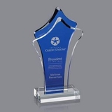 Custom Tonga Award - Acrylic/Blue 8 1/4