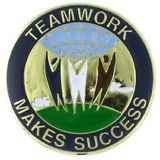 Blank Teamwork Makes Success Pin, 7/8