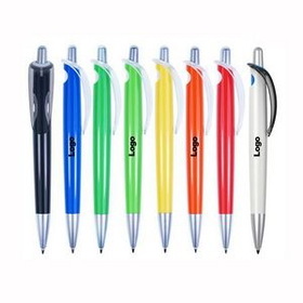 Custom Plastic Click Action Ballpoint Pen, 5 2/5" L x 1/2" W