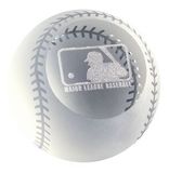 Custom Etched Glass Baseball Paperweight Award