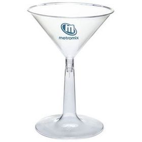 Custom 6 Oz. Clear Plastic Martini Glass 2-piece