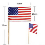 Custom Coated Paper Toothpick Flag, 1 3/8
