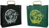 Custom All Natural Trade Show Bag with Cane Handles (16