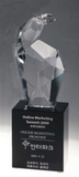 Custom Crystal Look Out Eagle Award (8 1/4