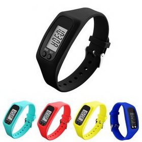 Custom Fitness Wrist Pedometer Watch, 9 3/4" L x 1 1/8" W