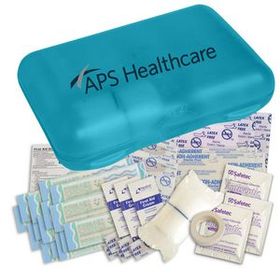 Evans Custom Pro Care First Aid Kit, Screen Printed, 4 1/2" H X 6" W X 1 1/2" D