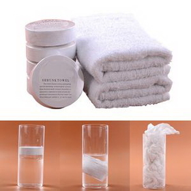 Custom Compressed Cotton Hand Towel, 25 5/8" L x 11 3/4" W