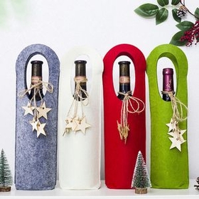 Custom Christmas wine bottle cover, 15.7" L x 5.5" W
