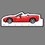 Custom 6" Ruler W/ Full Color Red Corvette Convertible, Price/piece