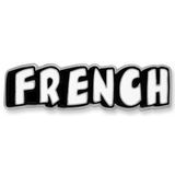 Blank French World Language Pin, 1 1/4