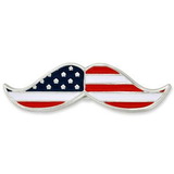 Blank Patriotic Mustache Pin, 1
