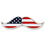 Blank Patriotic Mustache Pin, 1" W x 5/16" H, Price/piece