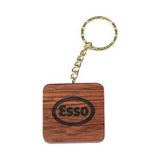 Custom Square Rosewood Laser Etched Key Tag